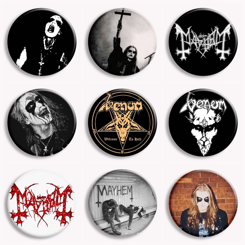 Vintage Brooch Pin - Rock Mayhem группа мягкая пуговица булавка