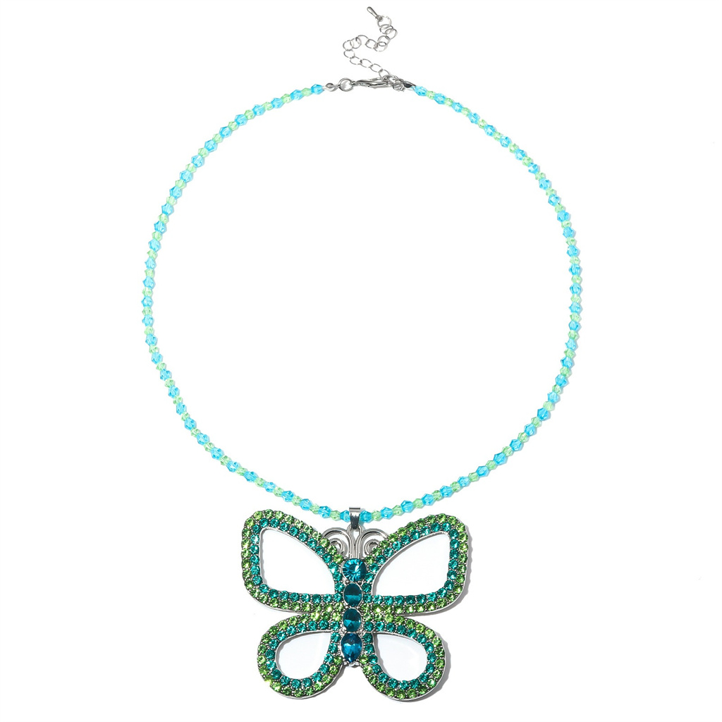 Butterfly Pendant Necklace - Ожерелье-чокер с подвеской в виде бабочки