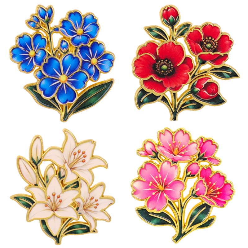 Vintage Brooch Pin - Милая винтажная цветная эмалевая брошь с