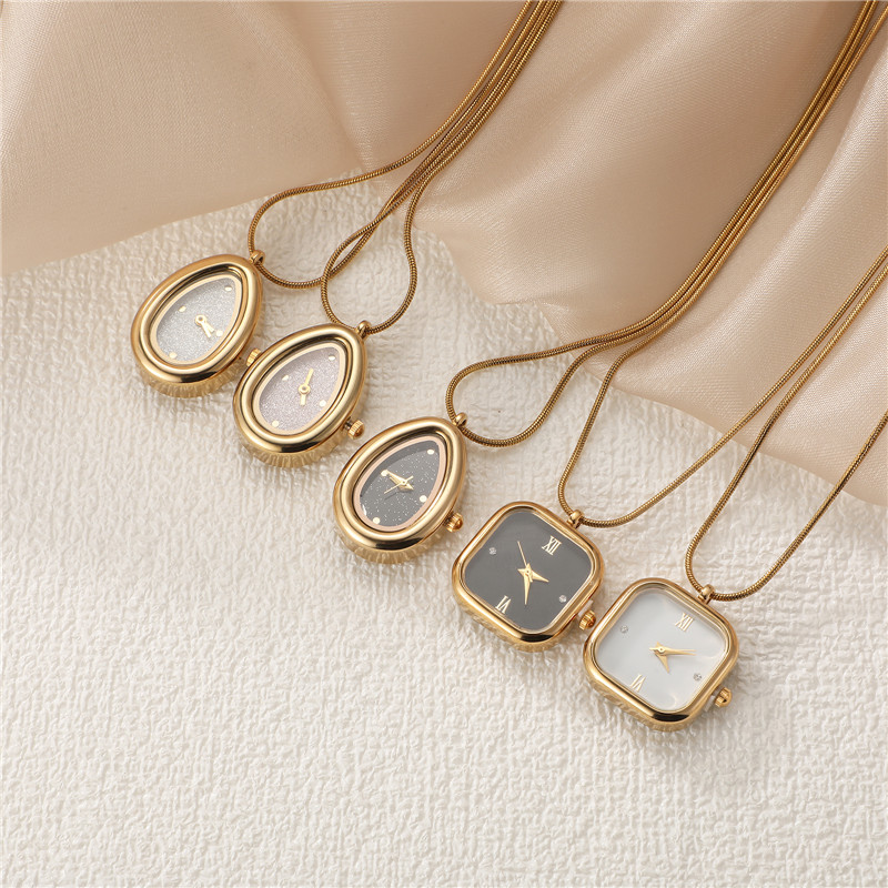 Vintage Jewelry Watches Women - Модные винтажные квадратные часы-кулоны из нержавеющей