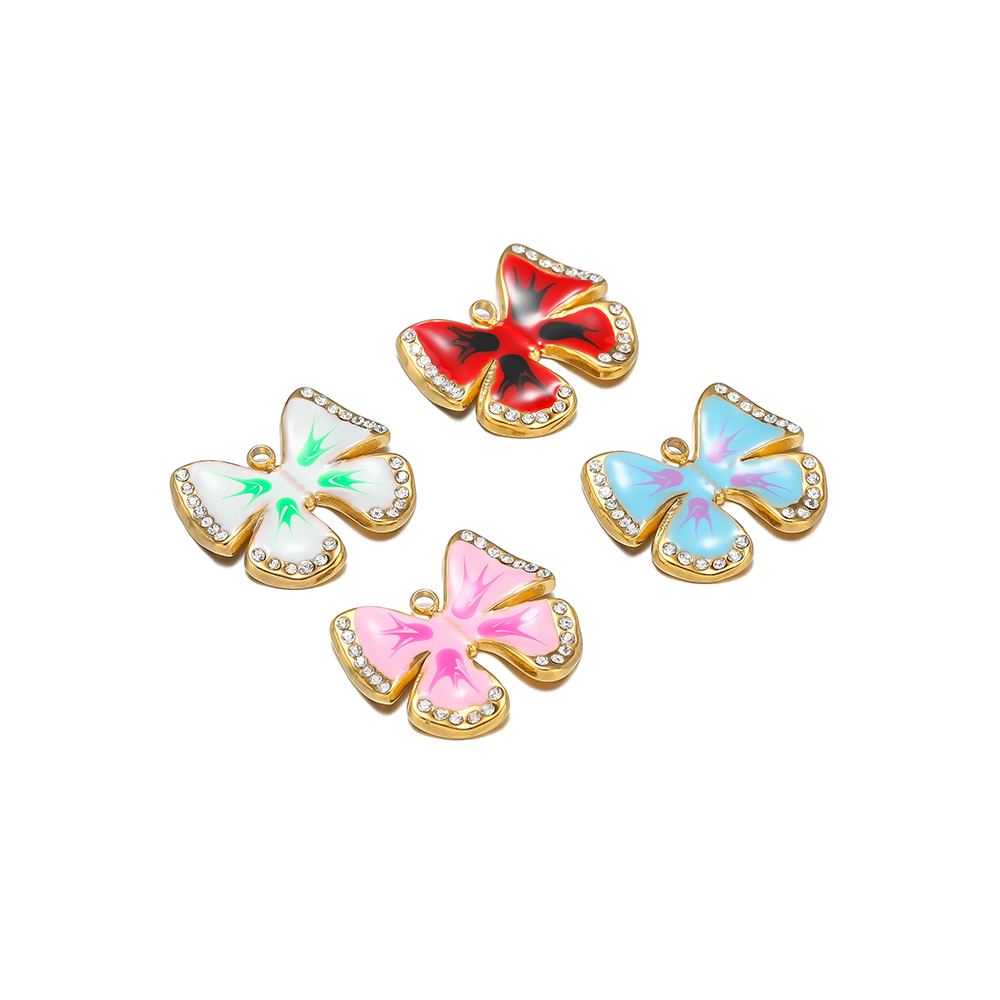 5 шт., эмалированные подвески- – обзор и цена Butterfly Pendant Necklace