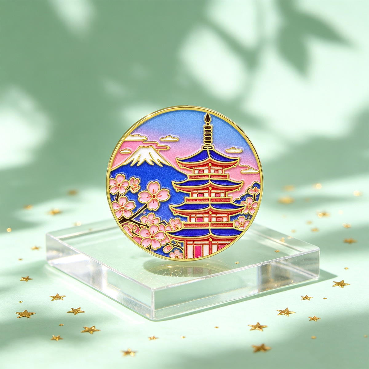Эмалевая брошь с японской саку – обзор и цена Vintage Brooch Pin