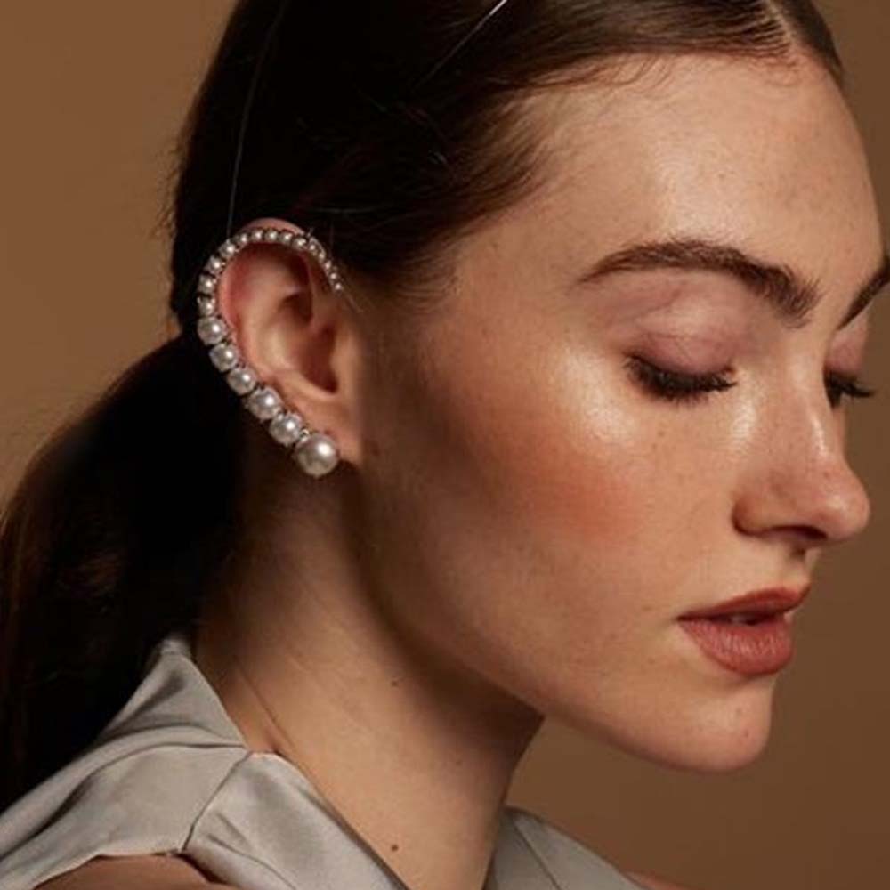 Жемчужные клипсы Stonefans для – обзор и цена Pearl Stud Earrings
