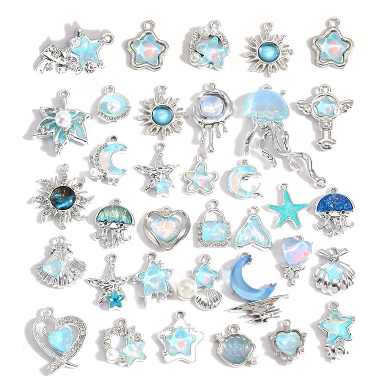 10 шт. серебряных подвесок из  – обзор и цена Moon Star Earrings