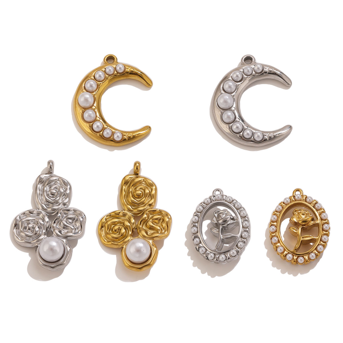 5 шт. подвесок-шармов из нержа – обзор и цена Moon Star Earrings