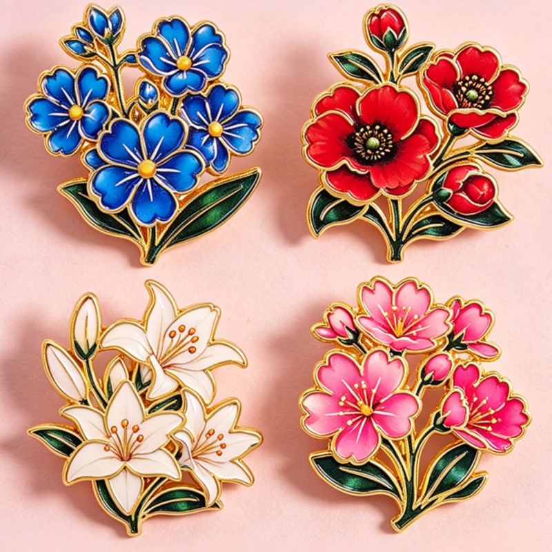 Милая винтажная цветная эмалев – обзор и цена Vintage Brooch Pin