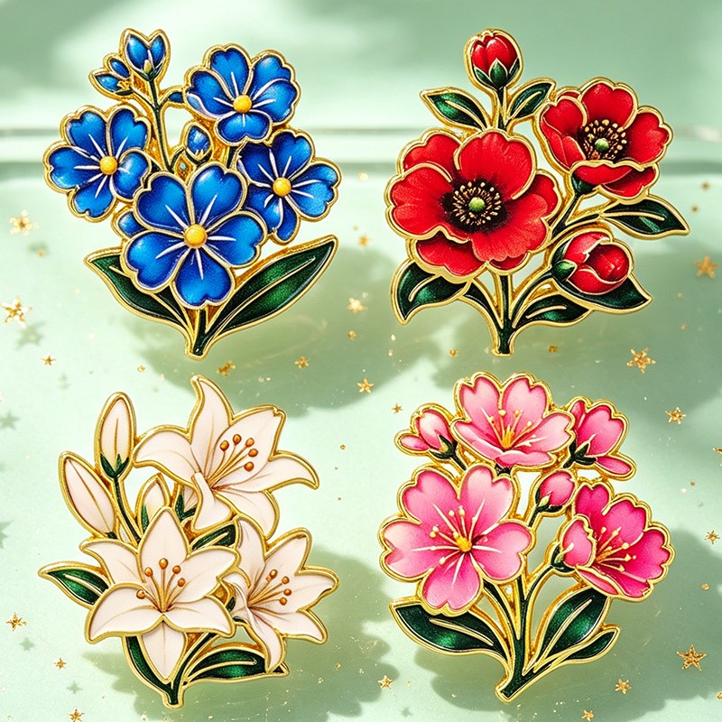Милая винтажная цветная эмалев – обзор и цена Vintage Brooch Pin