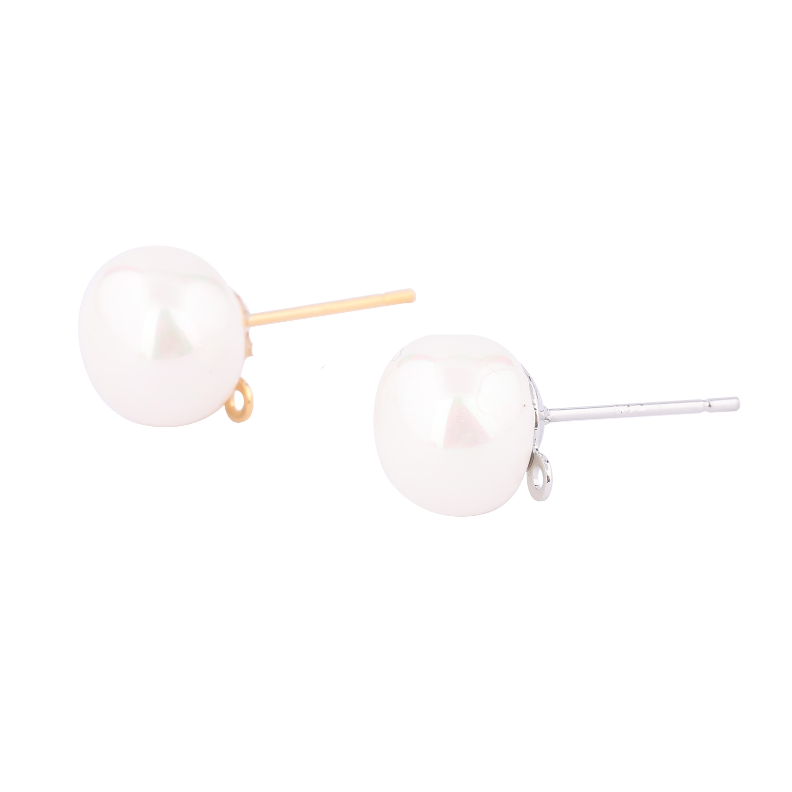 10 шт., медно-белые K позолоче – обзор и цена Pearl Stud Earrings