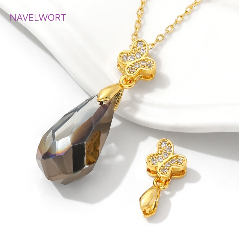 бейлы для бижутерии Латунные з – обзор и цена Butterfly Pendant Necklace
