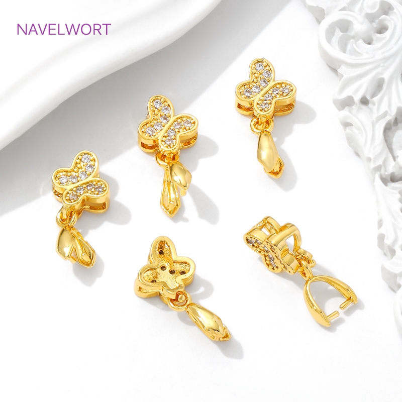 бейлы для бижутерии Латунные з – обзор и цена Butterfly Pendant Necklace